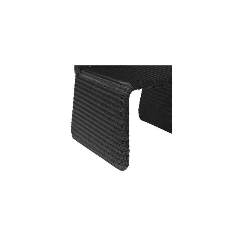 Ella Outdoor Dining Chair Charcoal-Set of Two, Black