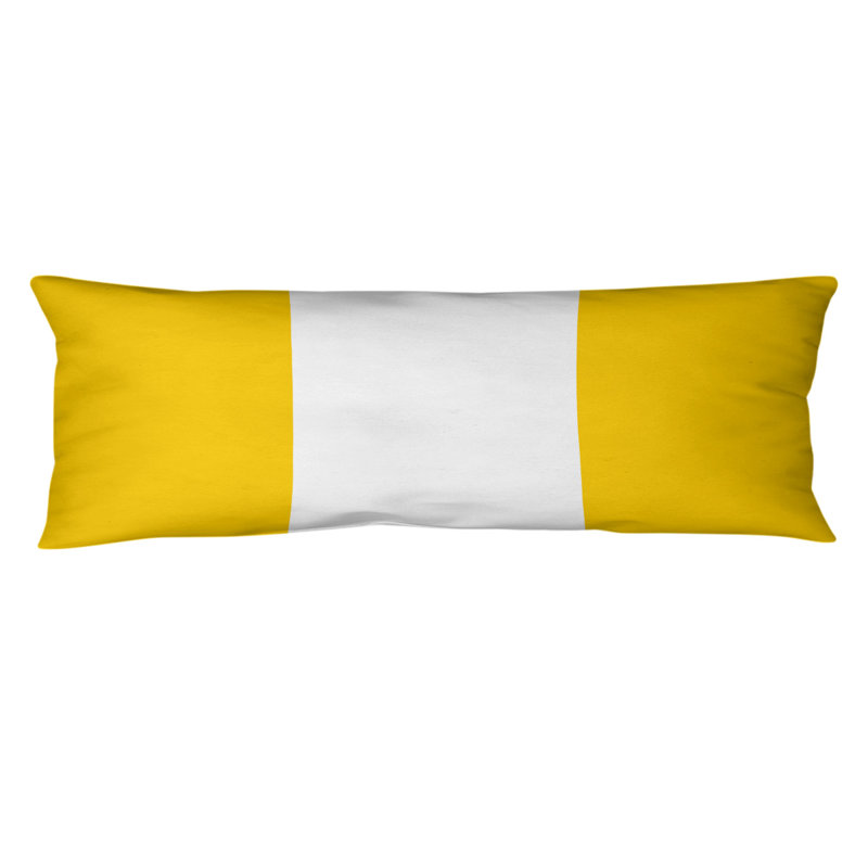 Oreiller pour le corps à rayures en polyester / polyester, Jaune, Pistolet Oklahoma