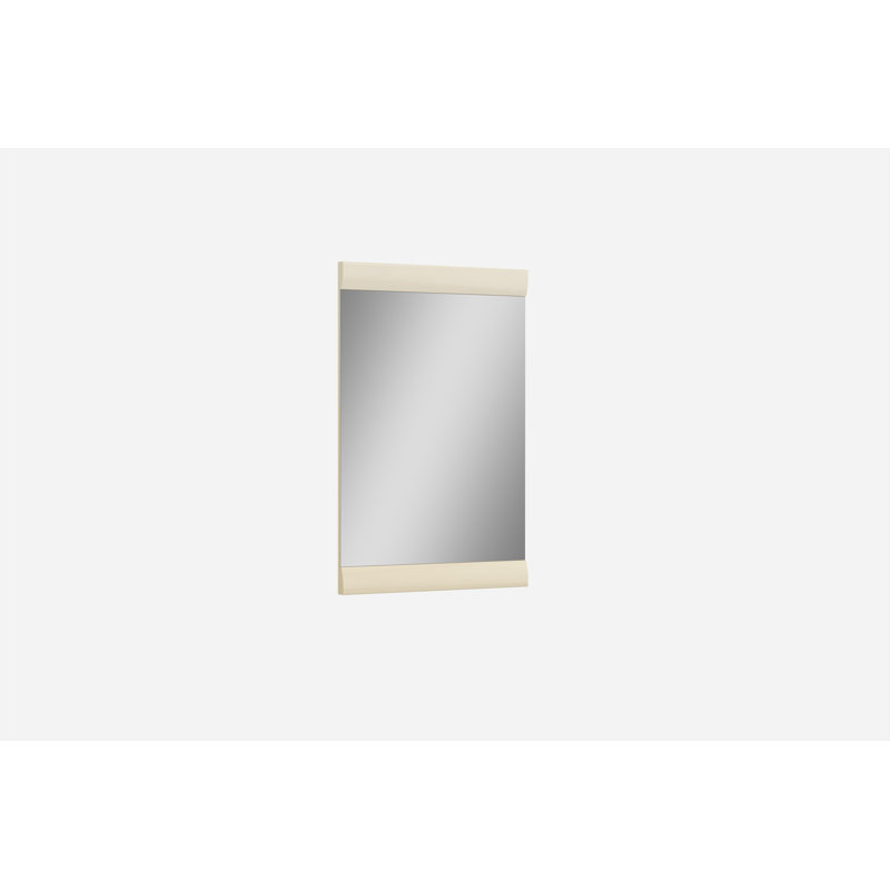 Hailee Wood Mirror, 47" H x 32" W, Cream
