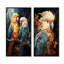 Ensemble de 2 reproductions d'art sur toile, perroquet jaune et bleu sarcelle-378532099-378532111