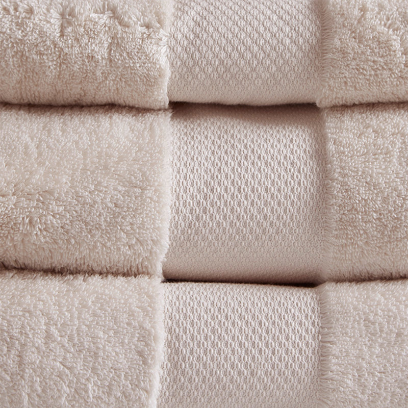 Cotton 6 Piece Bath Towel Set, Blush