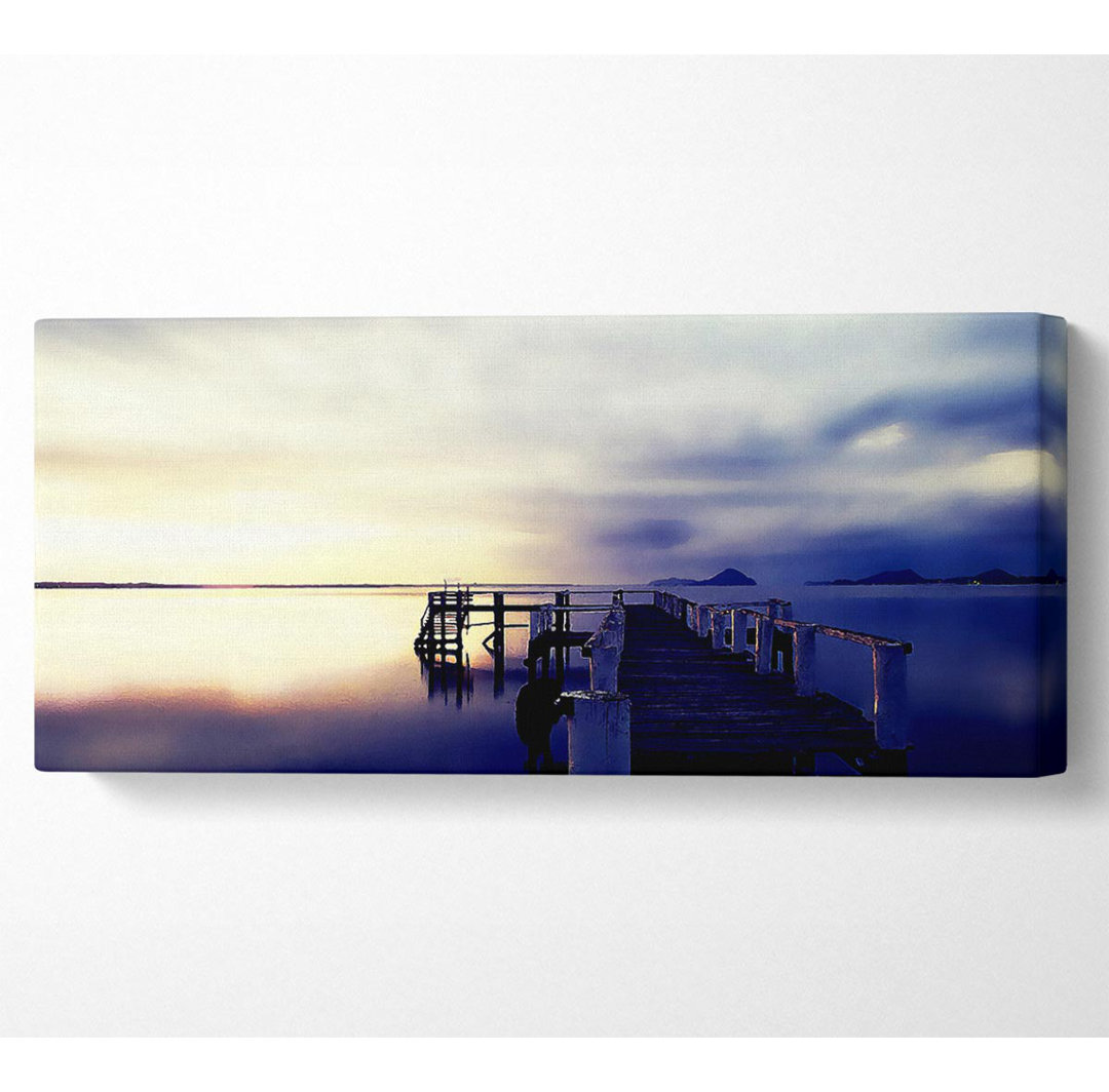 Ruhiges Meer Pier Panoramaleinwand