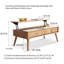 Table basse surélevée Table basse 100% bois de chêne massif avec plateau et plateau de table basse Largeur 120 x profondeur 65 x hauteur 45 cm Bureau d'étude facile à assembler-1533006249