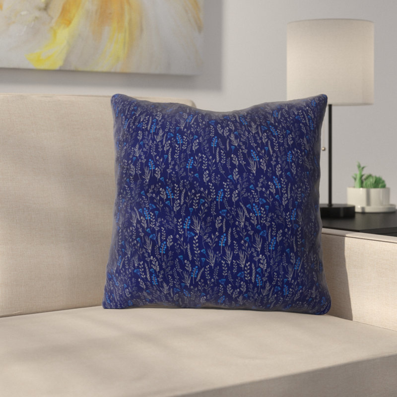 Coussin décoratif en soie iveta abolina royal, 18 po x 18 po