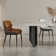 Dashona White Rectangular Sintered Stone Dining Table with Double Pedestals