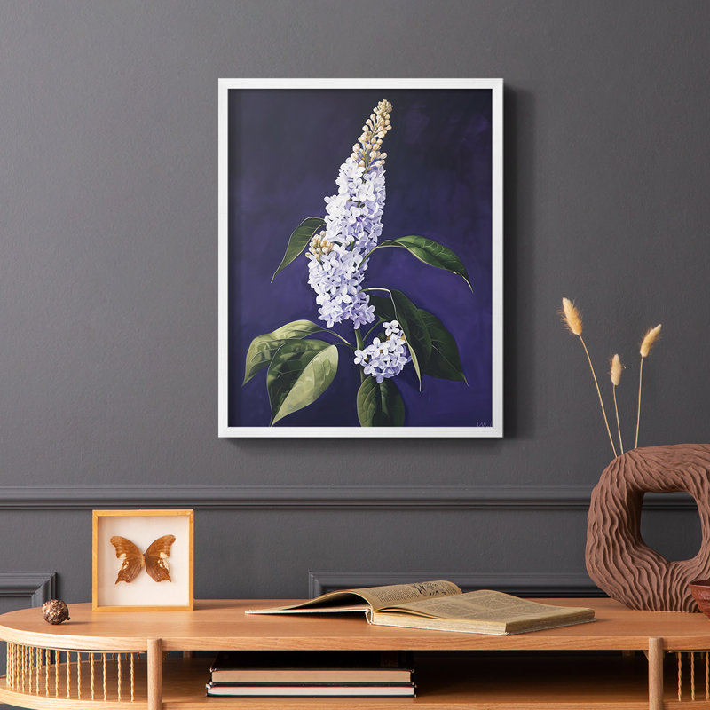 Série FLORAL CCxxviii - reproduction encadrée de qualité supérieure - prête à être accrochée - aucun clou requis