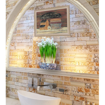 "HOT BATH" by Pam Britton, Ready to Hang Framed print