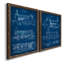 «Locomotive Blueprint I», ensemble de 2 reproductions d'art sur toiles-891340011-891340013