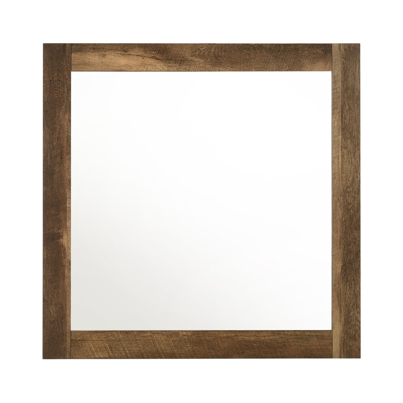 Miroir de commode carré en bois manufacturé Deniqua