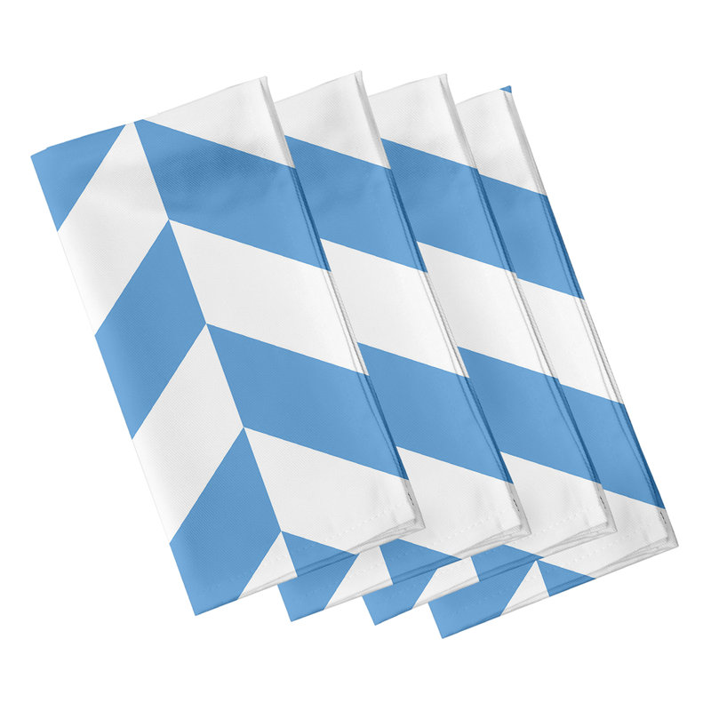 Ensemble de serviettes 4 pièces Kipling, L 18 po x L 18 po, bleu