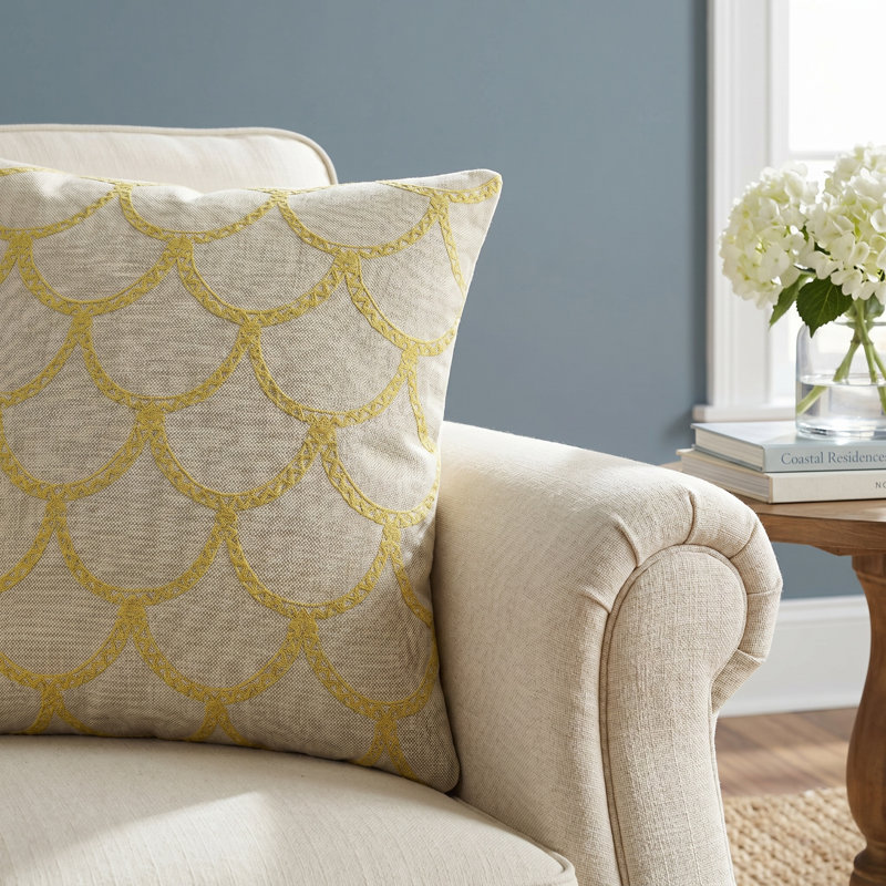 Cedartown Square Pillow Cover, 22" H x 22" W x 1" D, Buttercup