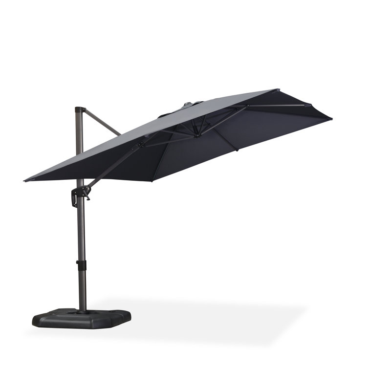 274cm X 335cm Rectangular Cantilever Parasol, Grey