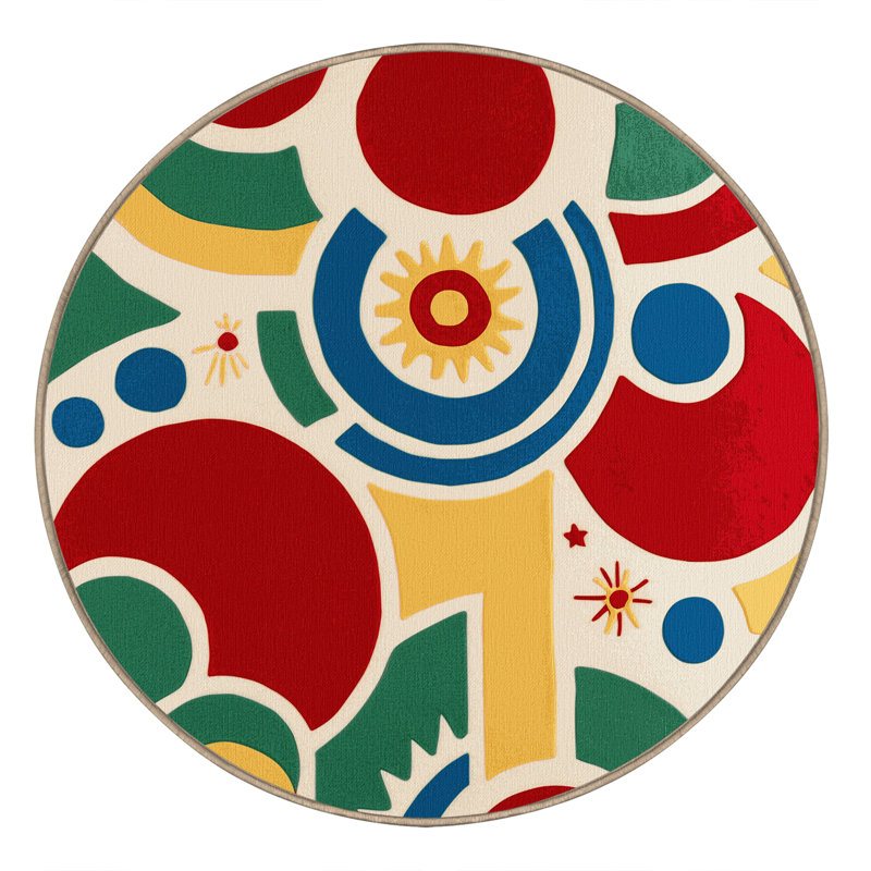 Flashy Line Rug, Round 7'