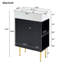 Meuble-lavabo 21,6 po, armoire combinée, meuble de rangement pour salle de bain, lavabo simple en céramique, rangement sur le côté droit-1454366075