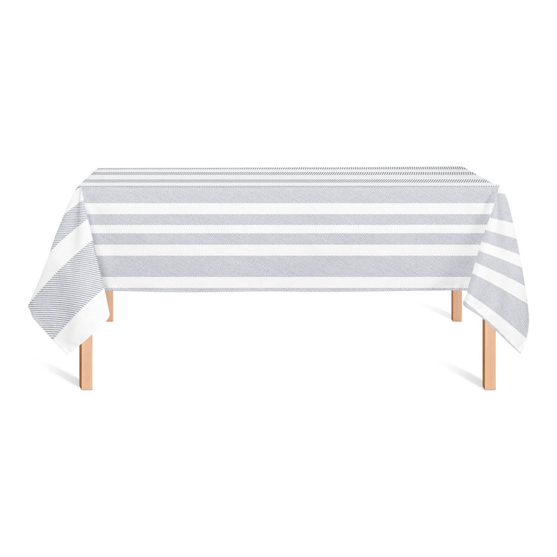 Aylaa Striped Polyester Tablecloth, 102" L x 58" W