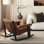 Retro Solid Wood Modern Home Rocking Chair Solid Wood Rocking Chair