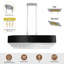 Luminaire suspendu en acier 8 lumières Kathalia