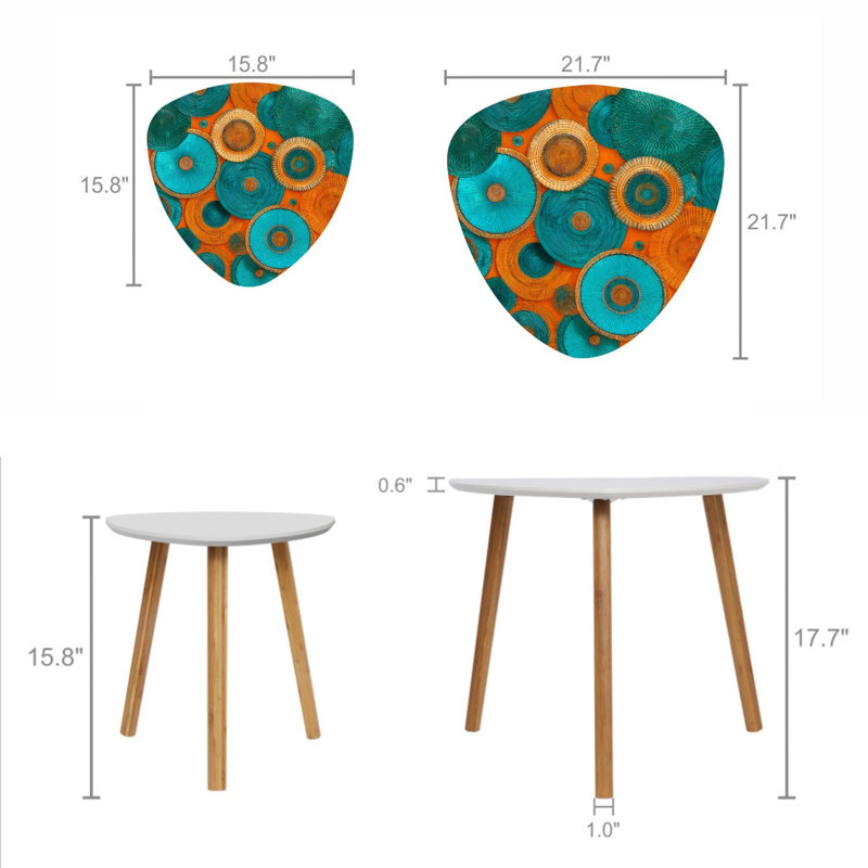 Ensemble de 2 tables basses gigognes Triangle