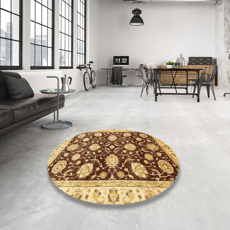 Abstract Indoor Rug, Round 8'