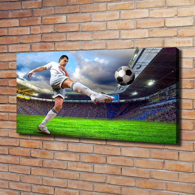 Football Player In The Stadium - Wrapped Canvas Print