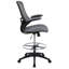Mid-Back Mesh Ergonomic Drafting Chair with Adjustable Foot Ring and Flip-Up Arms-806635315