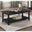 Distressed Wood Coffee Table with Shelf