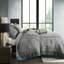Couvre-lit 5 pièces pour grand lit, coussins 100% sarcelle inclus, rembourrage en vermicelle en coton avec coussin inversé en microfibre
