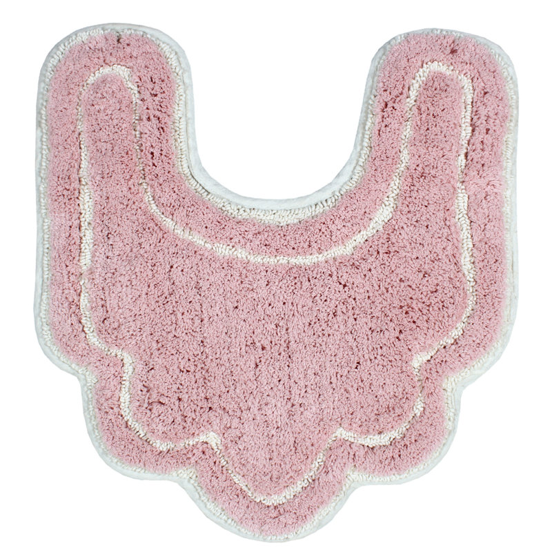 Tapis pour salle de bain Dobrinka, Rose, 20 po x 20 po (contour)