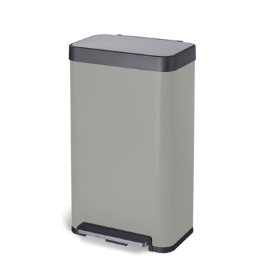 Home Zone Living 19 Gallon Tall Stainless Steel Kitchen Trash Can with Soft-Close Lid