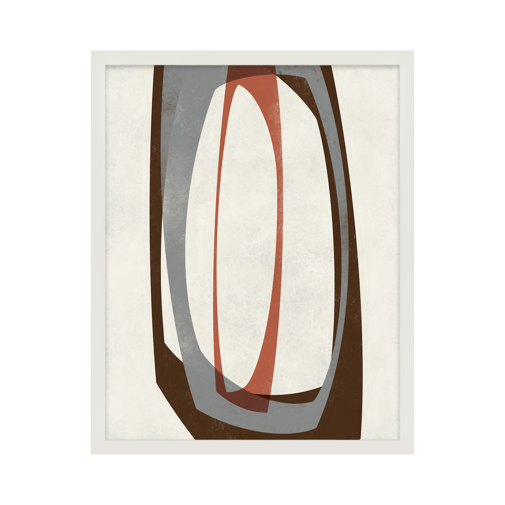 Orbit 5 by Jacques Pilon, White Framed, 20" H x 16" W
