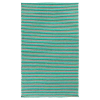 Tapis rayé en laine tissé à plat à la main Walton