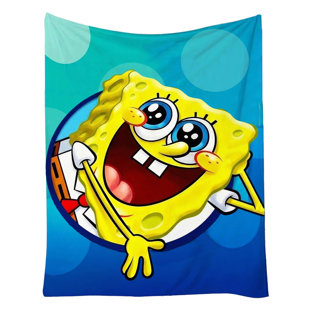 Jeté SpongeBob pour enfants, jeté en flanelle ultra doux 60 po x 40 po