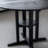 Black Round Solid Wood Dining table-1309488567