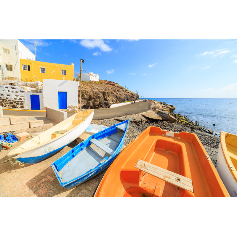 Wooden Fishing Boats by Maniscule - Wrapped Canvas Print, 30cm H x 46cm W
