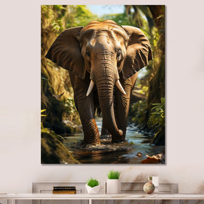Impression sur toile Cheltzie, éléphant de Thaïlande