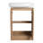 23" Freestanding Single Bathroom Vanity with Ceramic Top，Floor Standing Vanity with 2 Soft Close Doors and 1 Adjustable Shelf-384148737