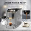 Machine à espresso entièrement automatique 20 bars, machines à café espresso avec mousseur à lait, argent-100818170