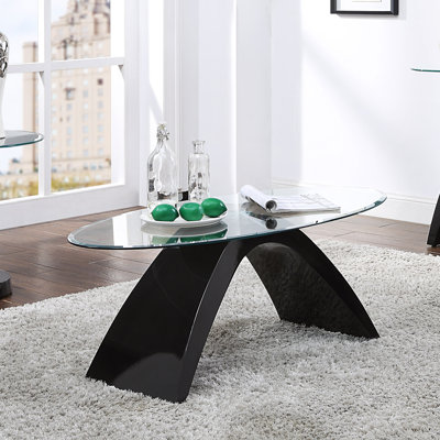 Hilry Glass Top Single Coffee Table