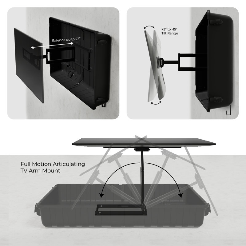 Storm Shell Black 56-65" Outdoor Weatherproof TV Enclosure