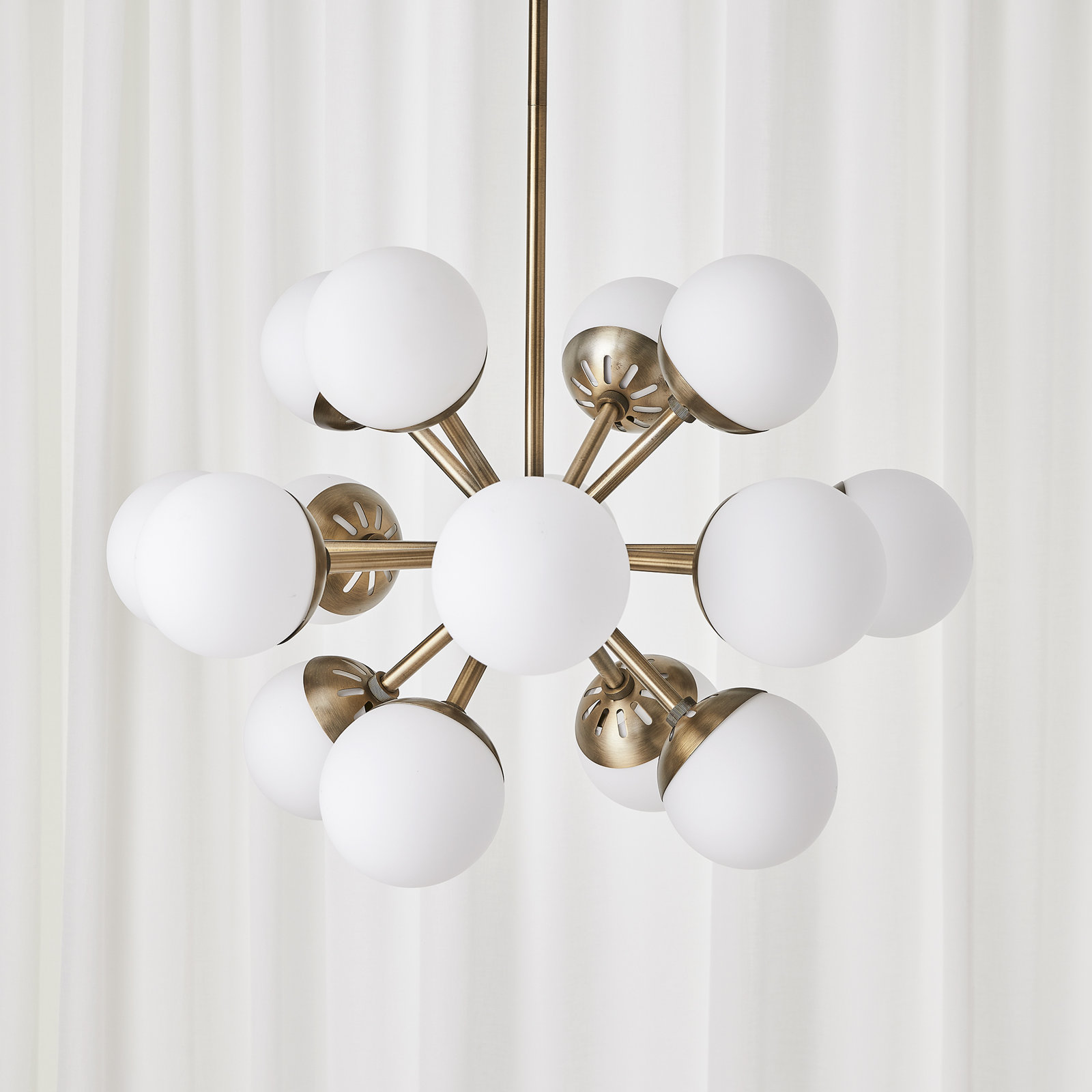 16 - Light Metal Dimmable Sputnik Chandelier