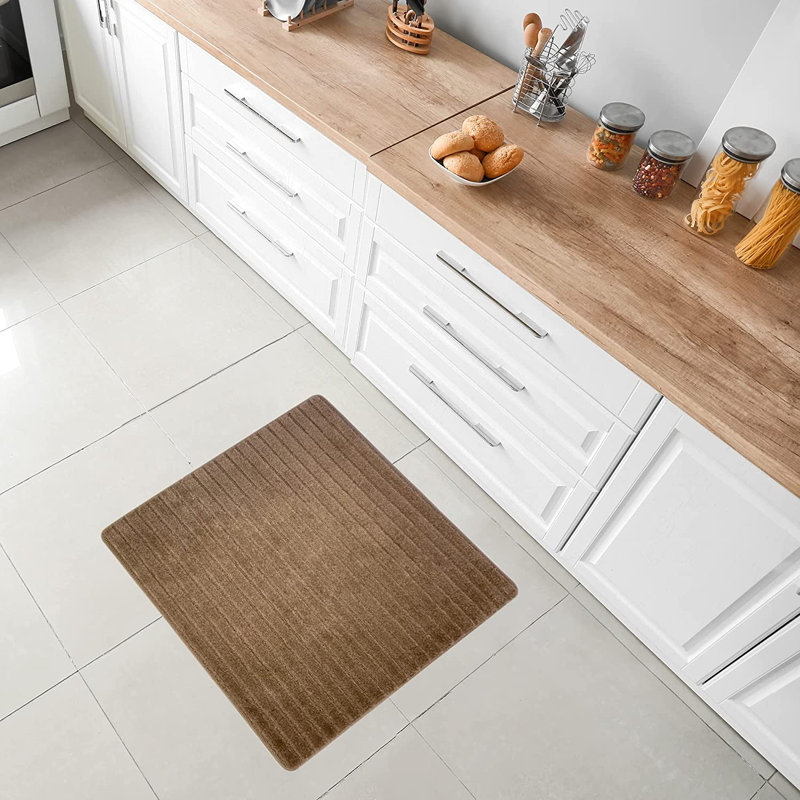 Tapis de cuisine, Carré 2 pi 8 po, Taupe