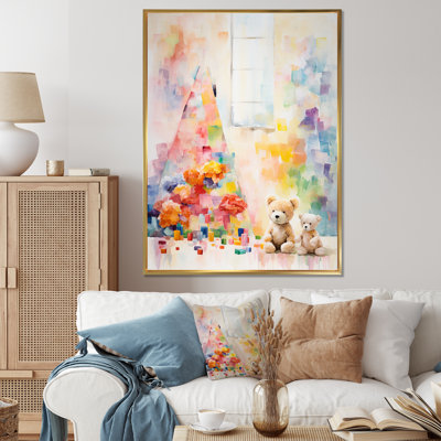 «Whimsical Kids Floral Haven III», art mural pour chambre de bébé