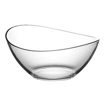 French Home Recycled Clear Glass 12 in. 102 oz. Urban Salad Bowl