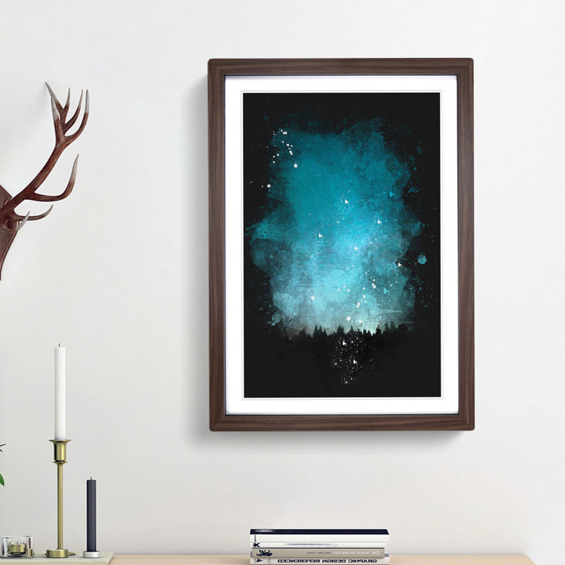 Above the Forest - Picture Frame Graphic Art Print, 87cm H x 62cm W x 2cm D, Walnut Framed