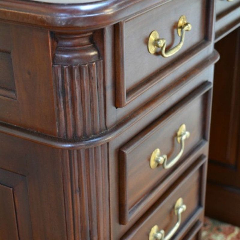 Solid Wood Executive Desk, Espresso