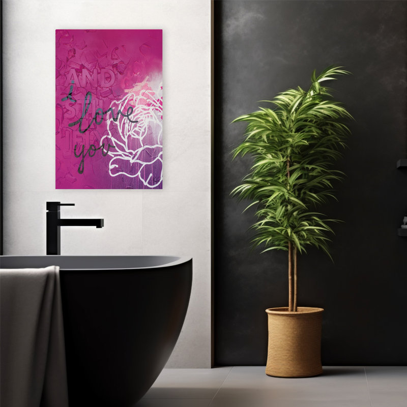 «And Still I Fly» - art abstrait avec fleurs noires, H 24 po x l 16 po