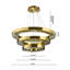 This Exquisite 3-Tier LED Chandelier Is In A Gold Finish. The Frame Is Made Out Of Metal, And It Comes With Clear Crystal Diffusers. The LED Bulbs Are Integrated Into The Frame. The Adjustable Cord Links Make This Fixture Suitable For Most Ceiling Heights