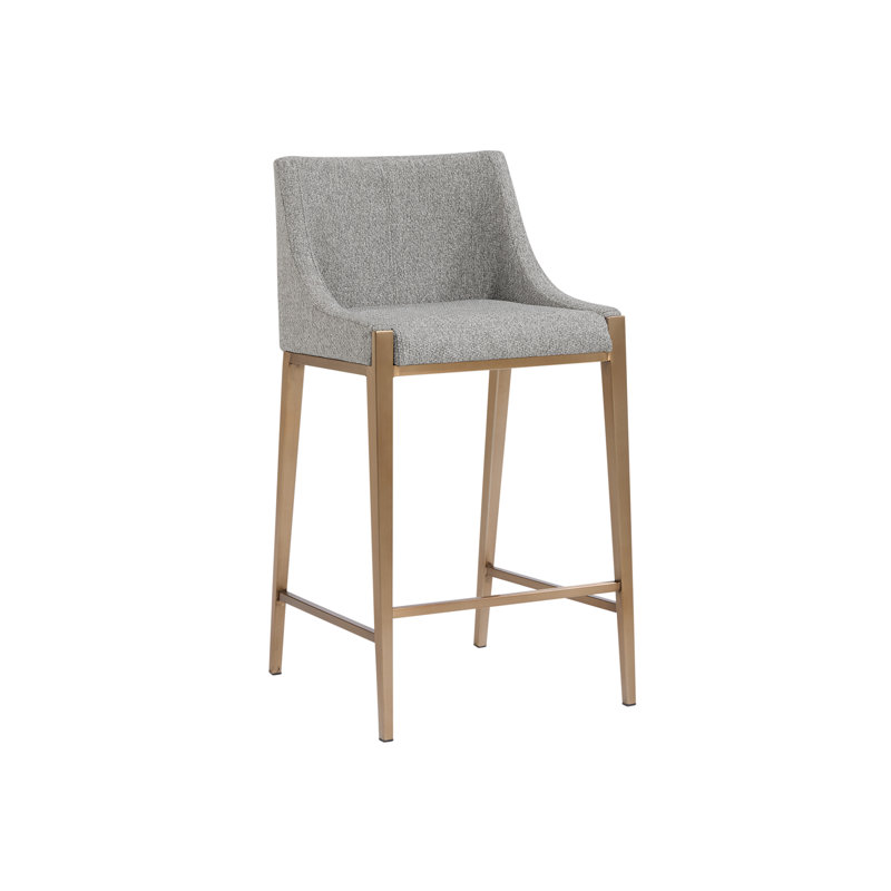 Nate Upholstered Stool, Pebble