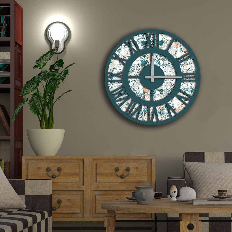 Stylish Decorative Wall Clock, 19.7 in Diameter, 100% MDF with 0.2 in Thickness | Requires 1 AA Battery (Not Included) | Perfect for Home Decor, Modern Aesthetic, and Timeless Elegance