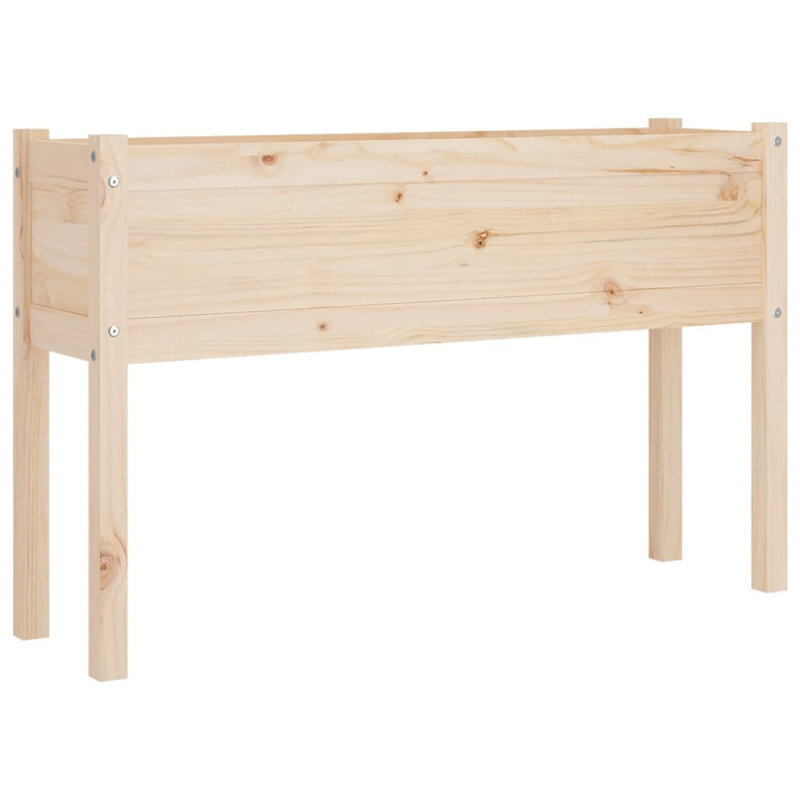 Wood Pot Planter, Brown, 27.6" H x 43.3" W x 12.2" D